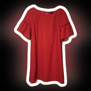 Banana Republic Hot Pink Ruffle Sleeve Cocktail Dress size women's medium